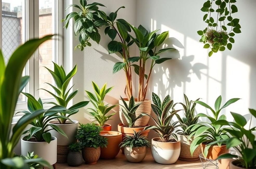 Capa do artigo mostrando cinco plantas tendência para 2025 em vasos decorativos.