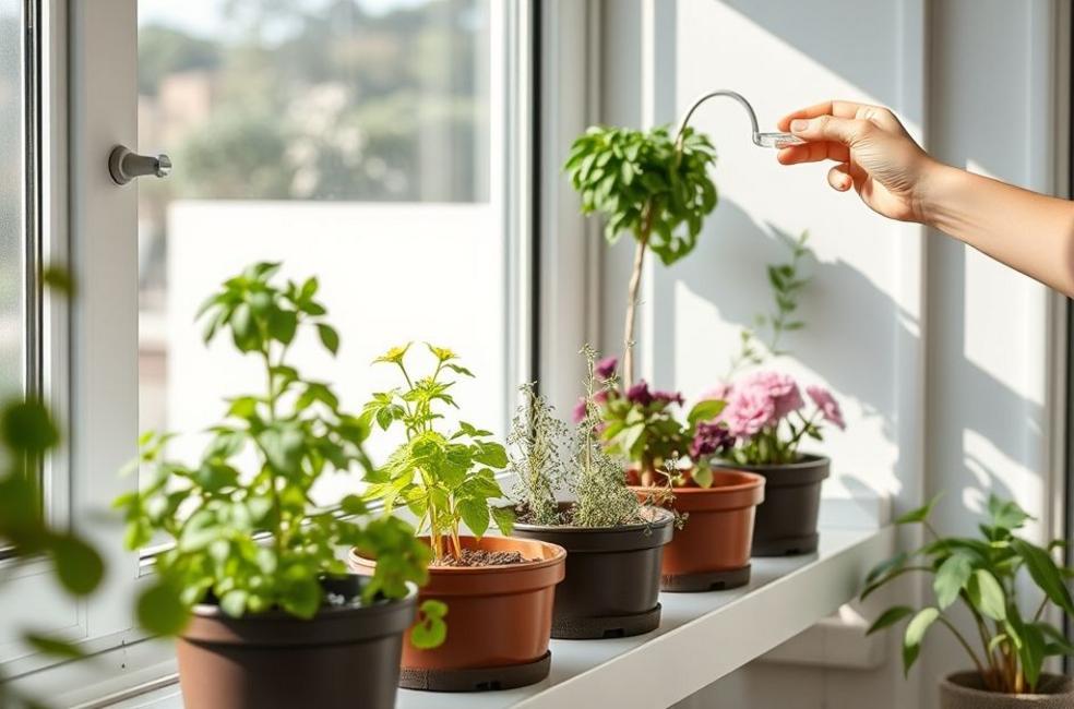 Cuidados diários e como otimizar a irrigação para temperos e flores